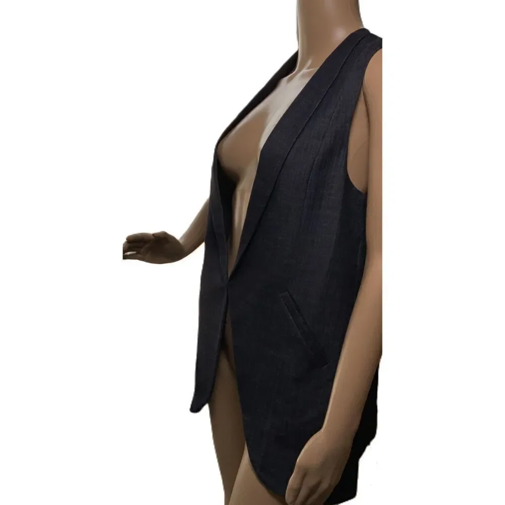 BCBGeneration Dkink Sleeveless Open Front Vest Size Small‎ Coquette Academia